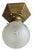 1920s Art Deco Frosted Wheel Cut Stars Pattern Flushmount For Sale - Image 4 of 5