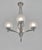 Louis Vandamme A stunning French 1930 art deco chandelier in nickel plated solid brass or bronze. The beautiful mounting...