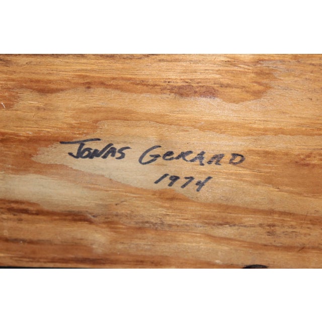 Wood 1970s Modern Abstract Artwork by Jonas Gerard For Sale - Image 7 of 7