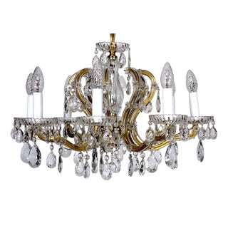 Crystal Maria Theresia Chandelier by Palme Walter for Palwa, 1960s For Sale
