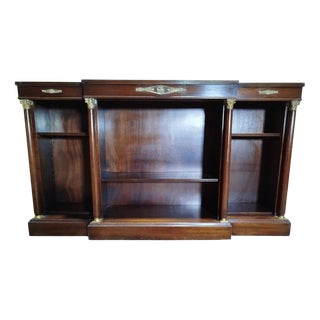 Low Empire Style Mahogany Bookcase For Sale