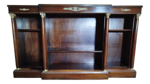 Low Empire Style Mahogany Bookcase