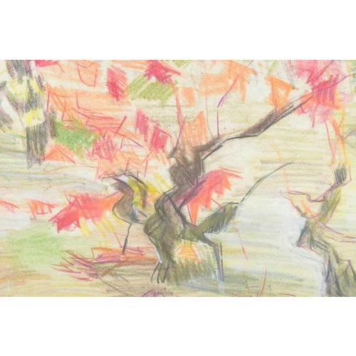 Brita Af Klercker, Colorful Abstract Composition, Pastel on Paper, 1950s-1960s For Sale - Image 6 of 6