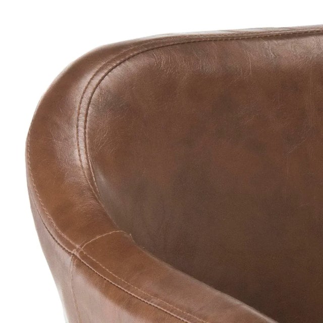 Black Modern Accent Chair in Brown For Sale - Image 8 of 11