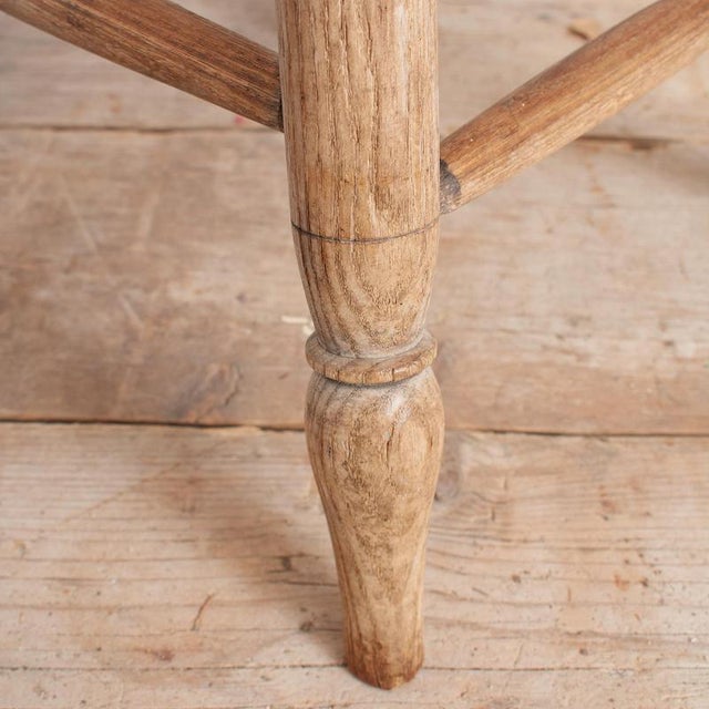 Vintage Rustic Wooden Stool For Sale - Image 5 of 6