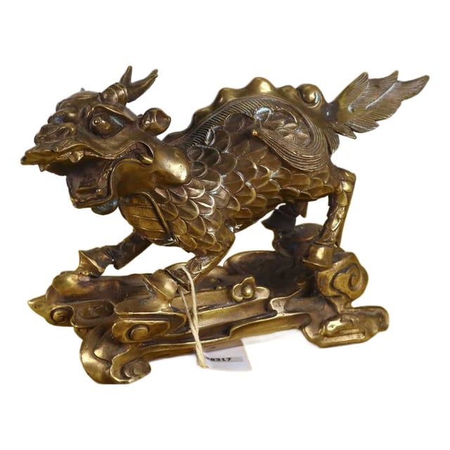 Chinese Brass Dragon Sculpture For Sale