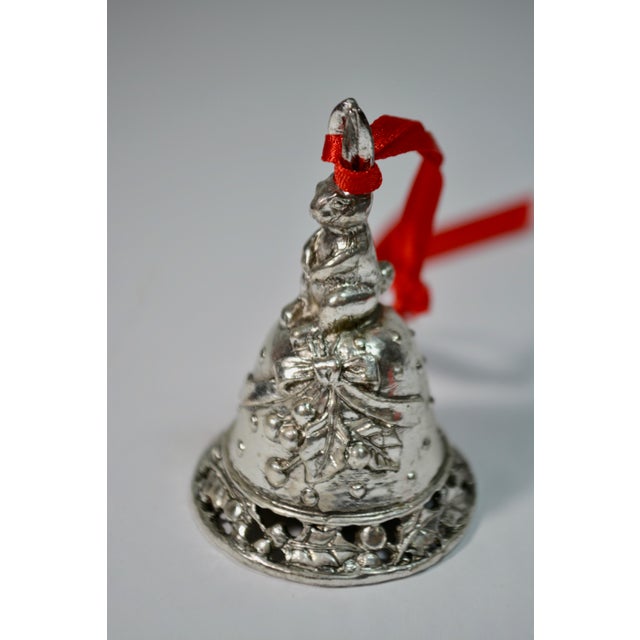 Arthur Court Pewter Rabbit Bell Christmas Ornament Chairish