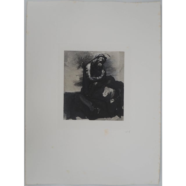 Auguste RODIN (1840-1917) (after) The mother and her child Engraving (gravure taken up at the point) and enhanced with...