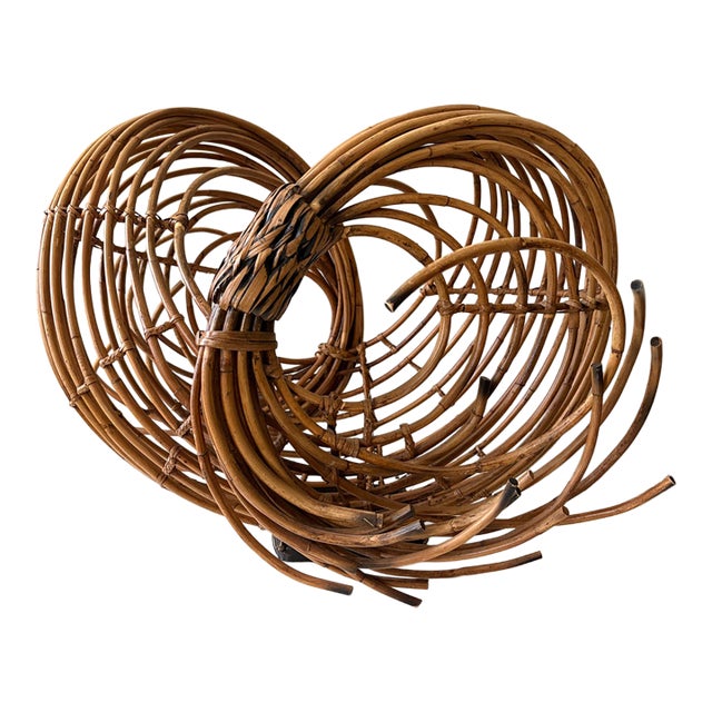 Late 20th Century Abstract Reed Sculpture Stunning Large Japanese Style Rattan For Sale