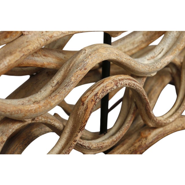 Palecek Sculptural Driftwood Table Lamps by Palecek, a Pair For Sale - Image 4 of 7