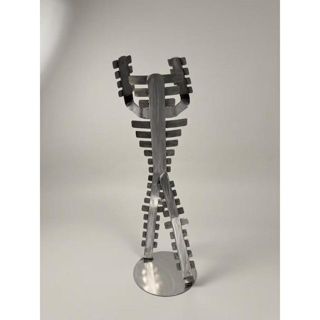 Mad Man Sculptural Statue in Stainless Steel by Metalmorphosis Studio For Sale - Image 6 of 7