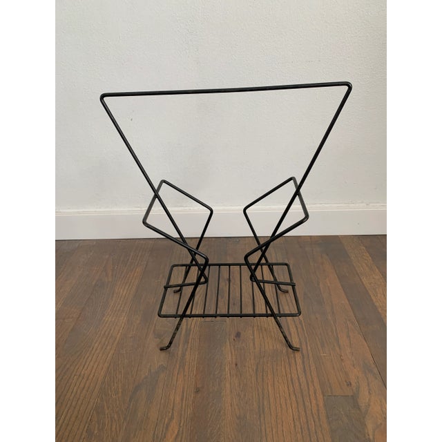 Mid 20th Century Mid-Century Modern Wire Magazine Rack For Sale - Image 9 of 9