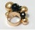 Andrew Clunn 18kt Yellow Gold and Onyx Tassel Ring With Diamonds For Sale - Image 11 of 12