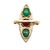 Elegant 14K yellow gold marquise-shaped ring featuring a 1.85 carat Burmese red spinel (no heat) set between two oval...