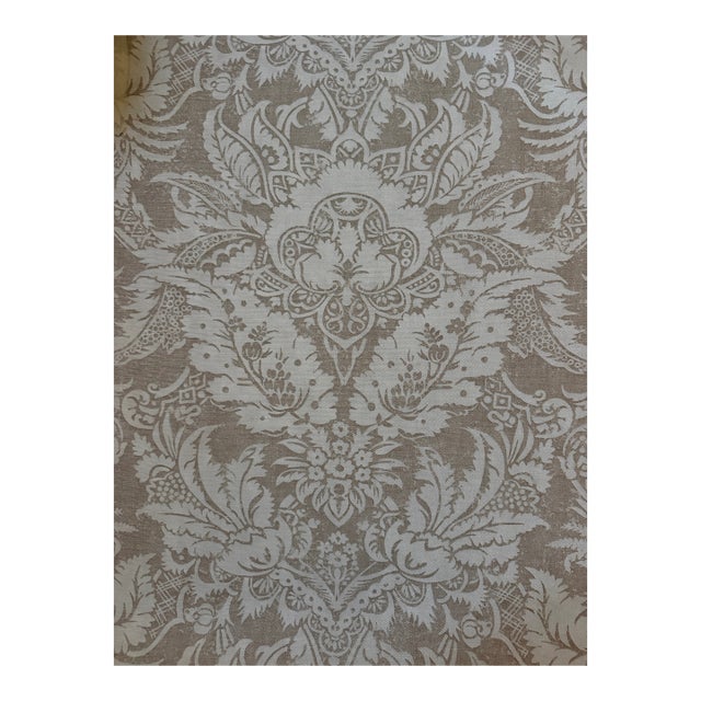 Chardonnet Damask F972582 by Thibaut Fabric 2 5/8 Fabric For Sale