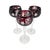 Victorian Late 20th Century Ajka Marsala Ruby Overlay Hand-Cut Crystal Hock Wine Goblet, Hungary 8" - Set of 3 For Sale - Image 3 of 10