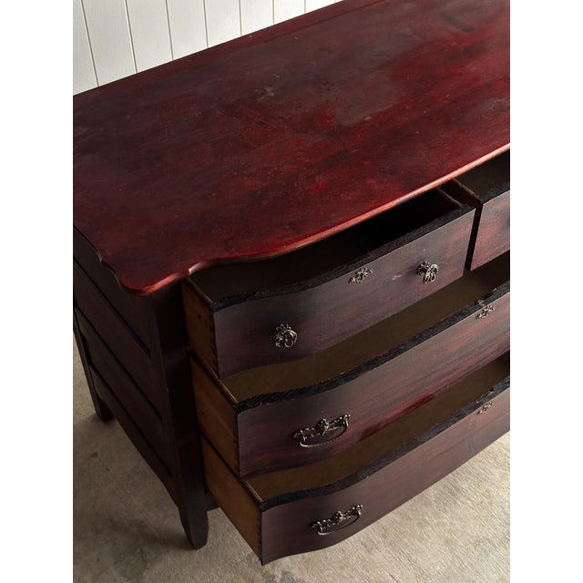 Antique Serpentine Mahogany Chest of Drawers, C. 1890 For Sale - Image 14 of 18