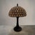 Metal Vintage Richard Hoosin Style Leaded Seashell Table Lamp With Art Nouveau Bronze-Finish Base - Signed For Sale - Image 7 of 11