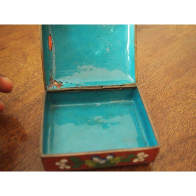 Asian Cloisonne Box For Sale - Image 3 of 11