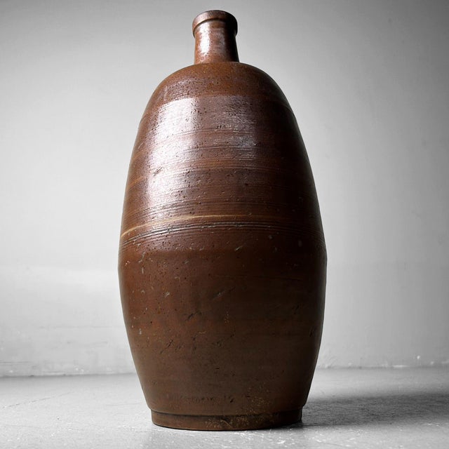 Antique Japanese Earthenware Bottle, 1890s For Sale - Image 12 of 18