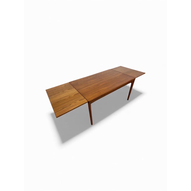 Vintage Danish Modern Vejle Stole Teak Extension Dining Table For Sale - Image 10 of 10