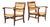 French Lounge Chairs in Oak and Rush, 1950s, Set of 2 For Sale