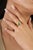Not Yet Made - Made To Order Chunky 18k Gold Emerald Diamond Contemporary Cocktail Ring Size 4 For Sale - Image 5 of 17
