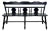Vintage Black Early American Style Carved Wood Bench For Sale
