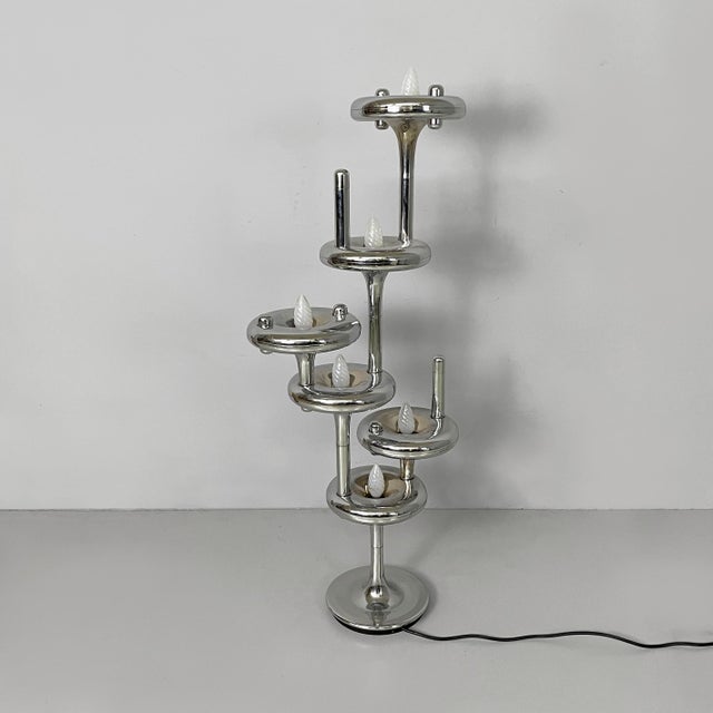 German Space Age Chromed Steel Table Lamp by Nagel, 1970s For Sale - Image 17 of 17