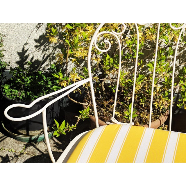 Mid-Century Modern Austrian Wrought Iron Garden Seating Set by Karasek & Co, 1950s, Set of 2 For Sale - Image 4 of 15
