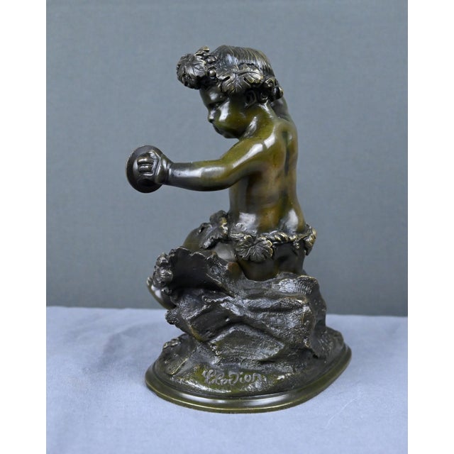 Black After Clodion, Bacchus with Cymbals, Late 19th Century, Bronze For Sale - Image 8 of 18