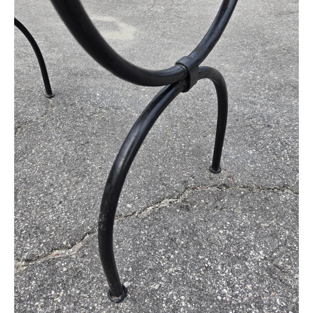 Moroccan Handcrafted Petrol Blue Mosaic Console Table For Sale In Orlando - Image 6 of 7
