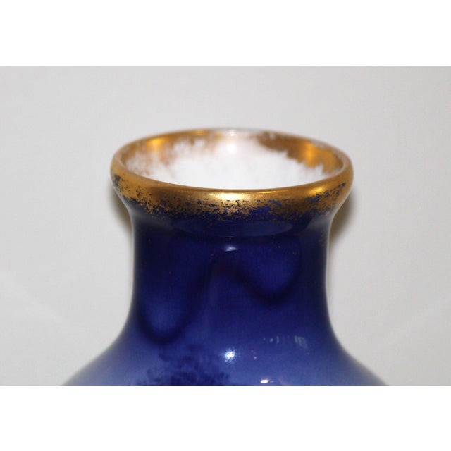 Royal Doulton Antique Royal Doulton "Blue Children" or "Babes in the Woods" Vase, Gilded Rim For Sale - Image 4 of 9