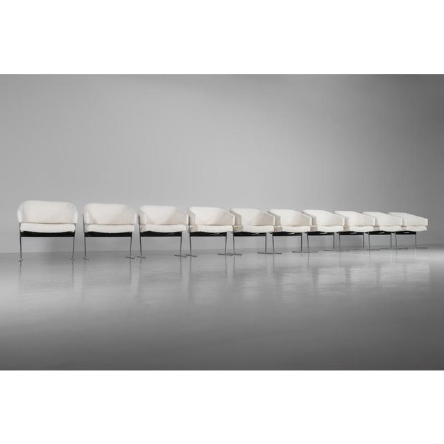 Metal Senior Chairs by Jorge Zalszupin, 1960, Set of 10 For Sale - Image 7 of 18