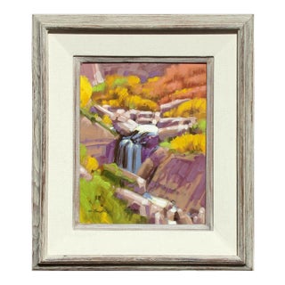 1990s Impressionistic Oil Painting on Board by Kim Mackey, Framed For Sale