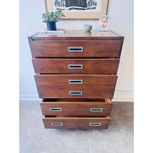 American 1970s American of Martinsville Tall Dresser For Sale - Image 3 of 7