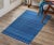 2020s 9x12 Para Penelope Blue Stripe Geometric Flatweave Wool Carpet Rug For Sale - Image 5 of 8