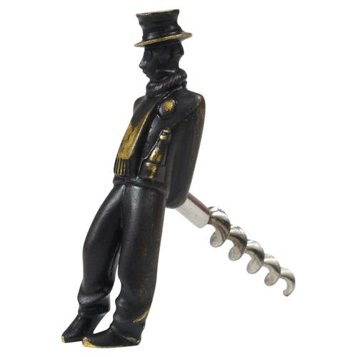 Leaning Tipsy Gentleman Brass Bottle Opener by Richard Rohac, Vienna, 1950s For Sale - Image 13 of 13