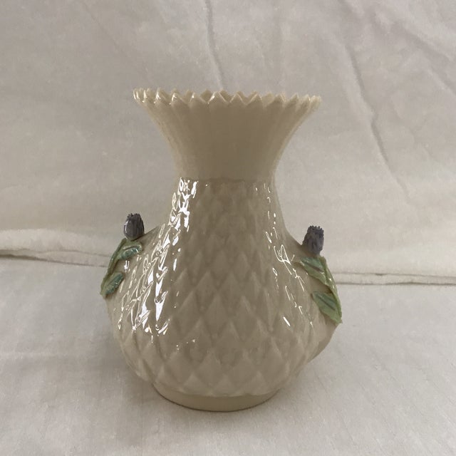 Belleek Blue Thistle Tulip Vase Chairish