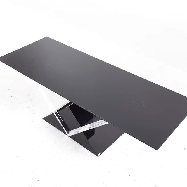 Shlomi Hazizi Mid Century Lucite and Glass Coffee Table For Sale In Chicago - Image 6 of 7