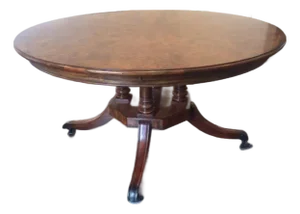Gorgeous Theodore Alexander Essential Mahogany Flame Wood Round Extension Table- 57"round Extends to 82" Round