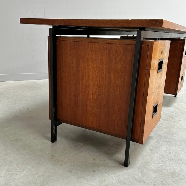 Freestanding EU02 Writing Desk by Cees Braakman for Pastoe, 1960s For Sale - Image 9 of 11