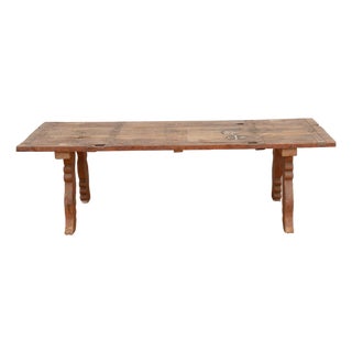 Antique Oxidized Teak South India Coffee Table For Sale