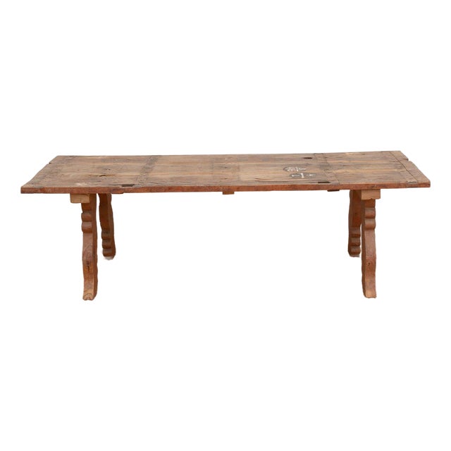 Antique Oxidized Teak South India Coffee Table For Sale