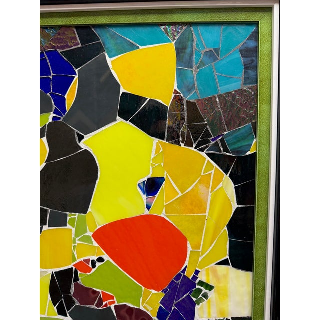 2020s 2024, Framed Colorful Abstract Glass Mosaic on Board, Artist Mila Apperlo For Sale - Image 5 of 9