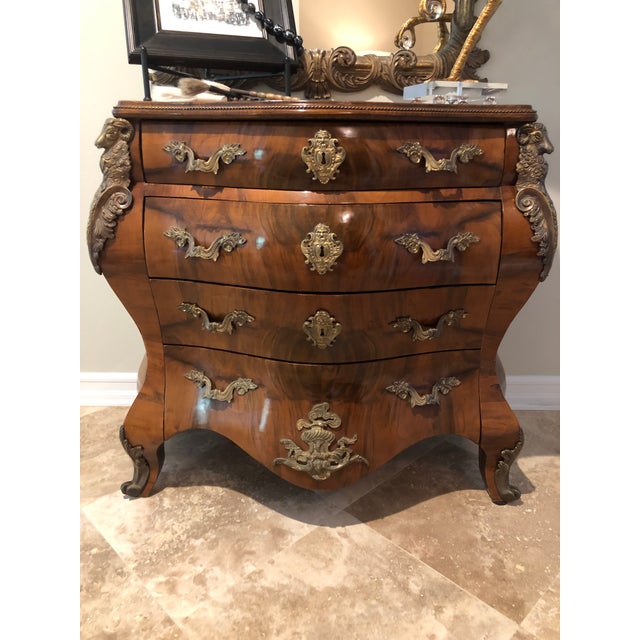 Antique Burl Wood Bombay Chest With John Richard Mirror Chairish