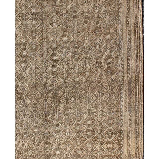 Tribal Unique Turkish Rug With Brown and Neutral Colors 4'10 X 6'3 For Sale - Image 3 of 6