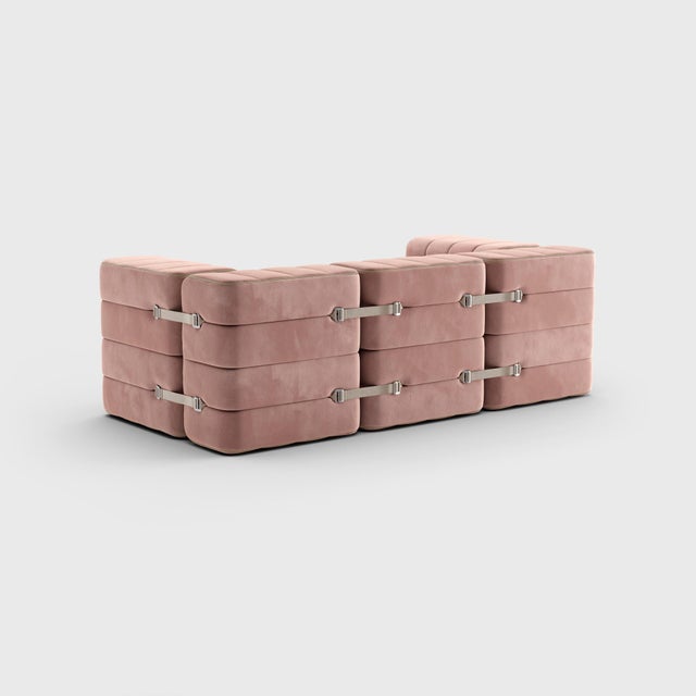 Contemporary Flexible Two-Seater Sofa with Armrests by Ambivalenz, Set of 7 For Sale - Image 3 of 5