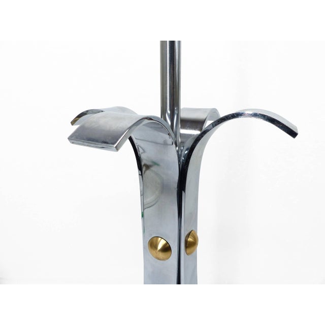 Space Age Four-Legged Lamp Base in Chrome-Plated Steel, 1970s For Sale - Image 6 of 11
