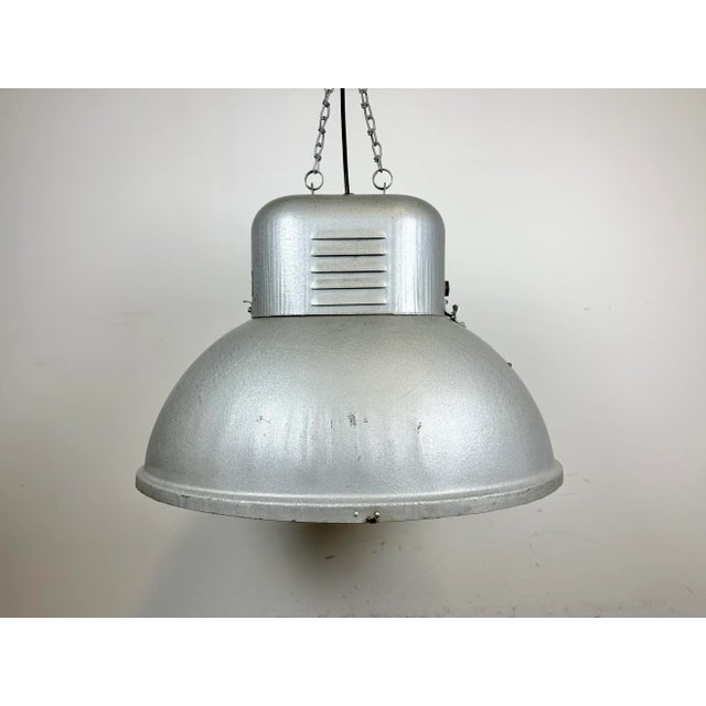 Large Oval Industrial Polish Factory Pendant Lamp from Predom Mesko, 1960s For Sale - Image 13 of 13